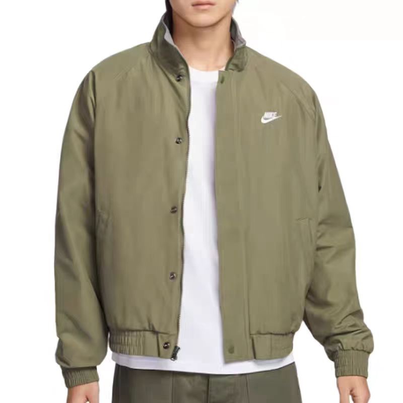 耐克潮牌nike刺繡夾克加絨外套