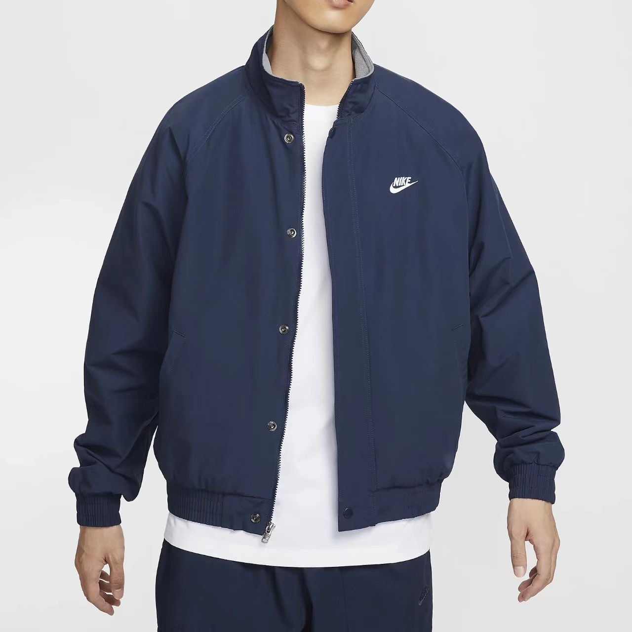 耐克潮牌nike刺繡夾克加絨外套