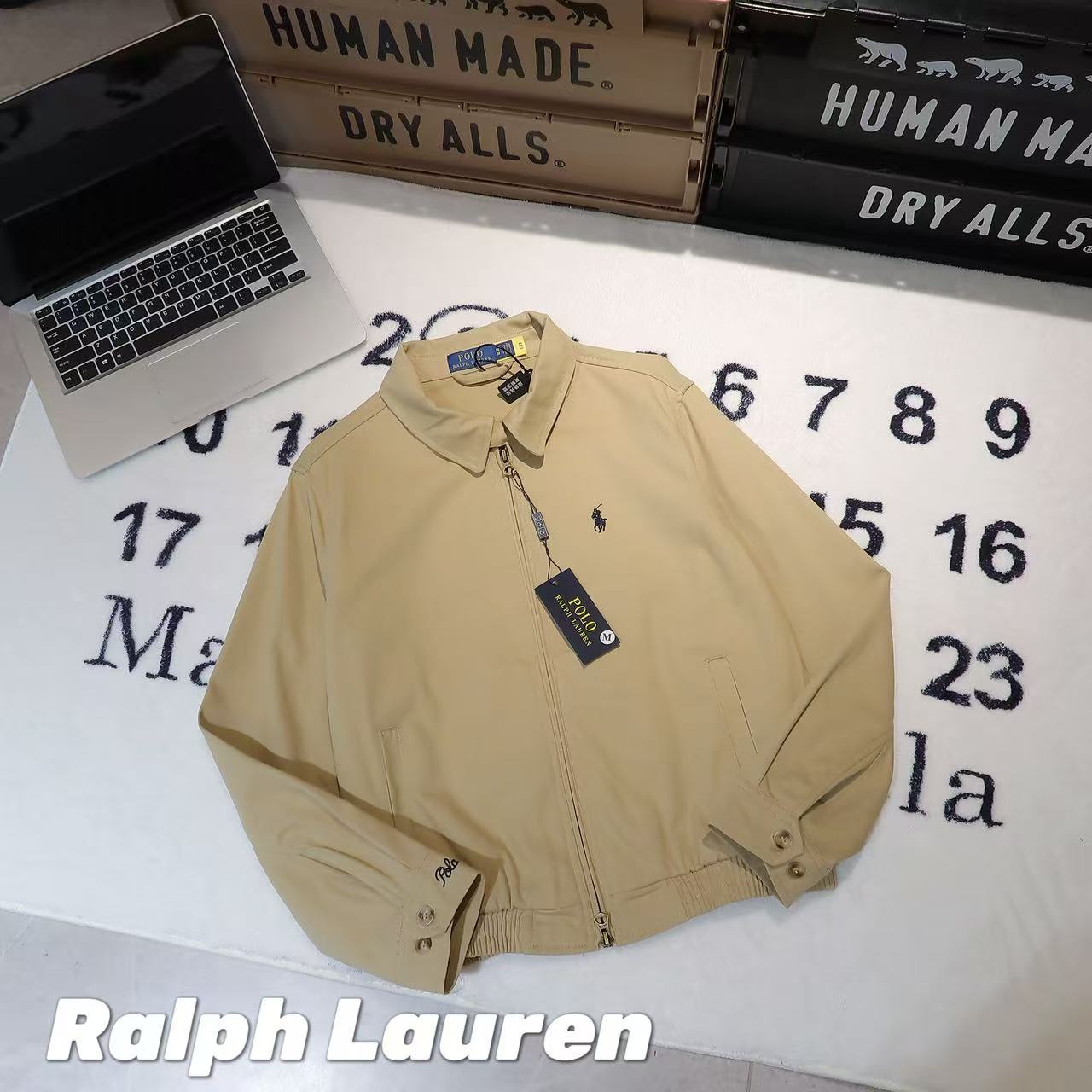 Ralph Lauren 小馬老幹部風經典翻領女式短款水洗復古夾外套