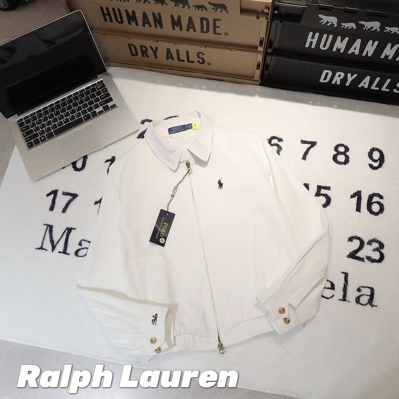 Ralph Lauren 小馬老幹部風經典翻領女式短款水洗復古夾外套