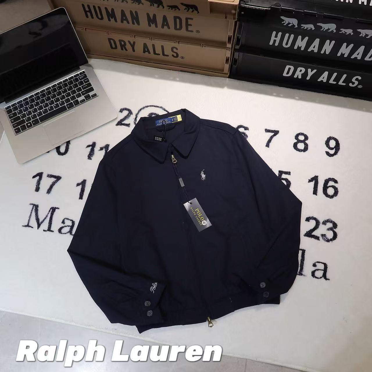 Ralph Lauren 小馬老幹部風經典翻領女式短款水洗復古夾外套