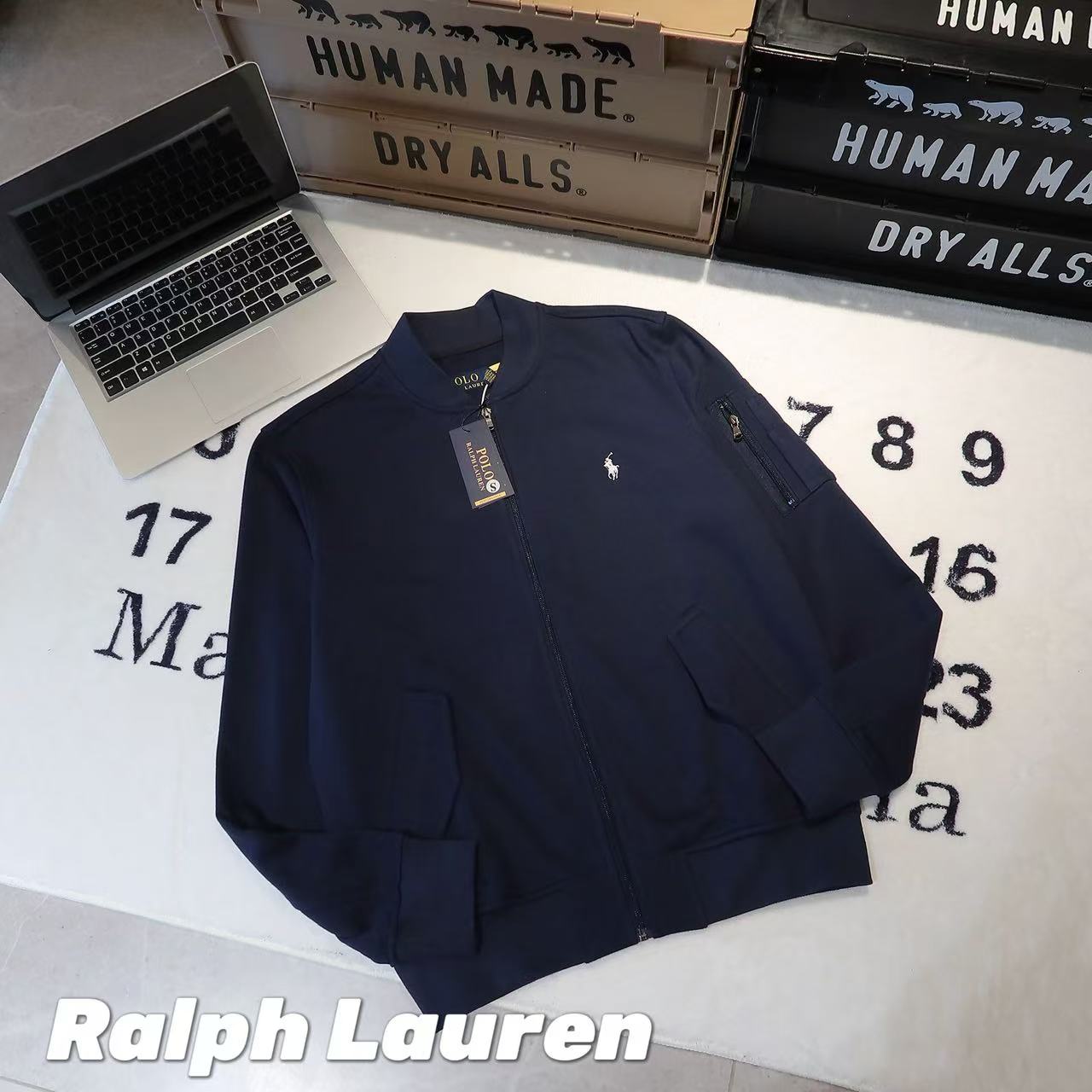 Ralph Lauren 拉夫勞倫 立領針織拉鏈夾克外套