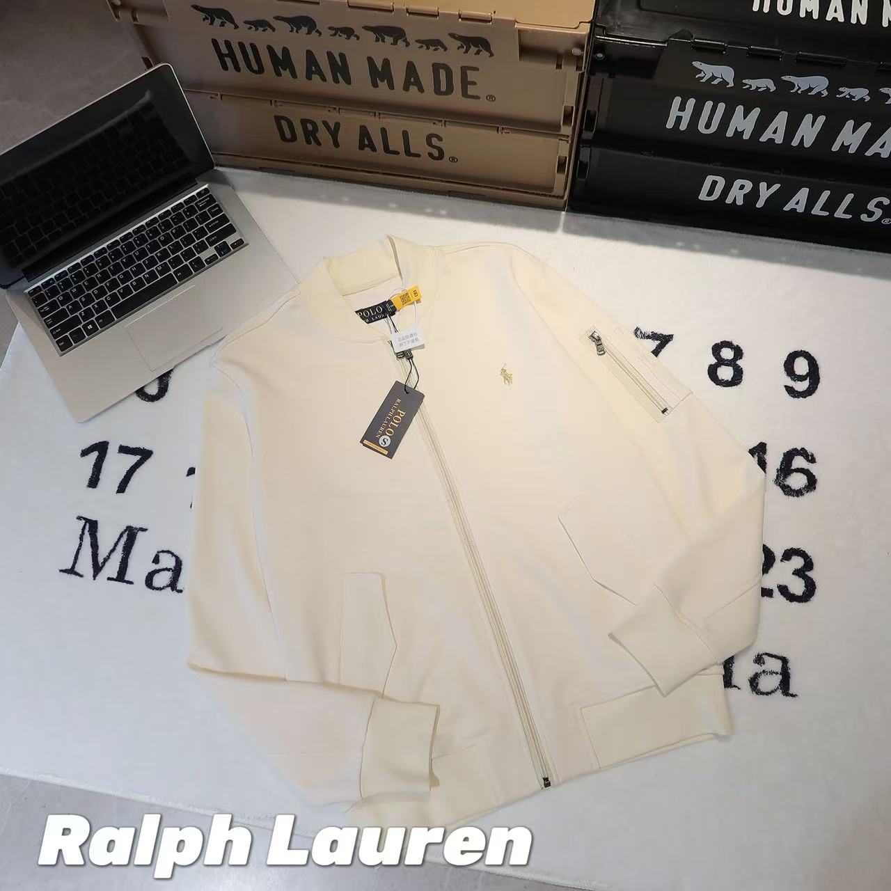 Ralph Lauren 拉夫勞倫 立領針織拉鏈夾克外套