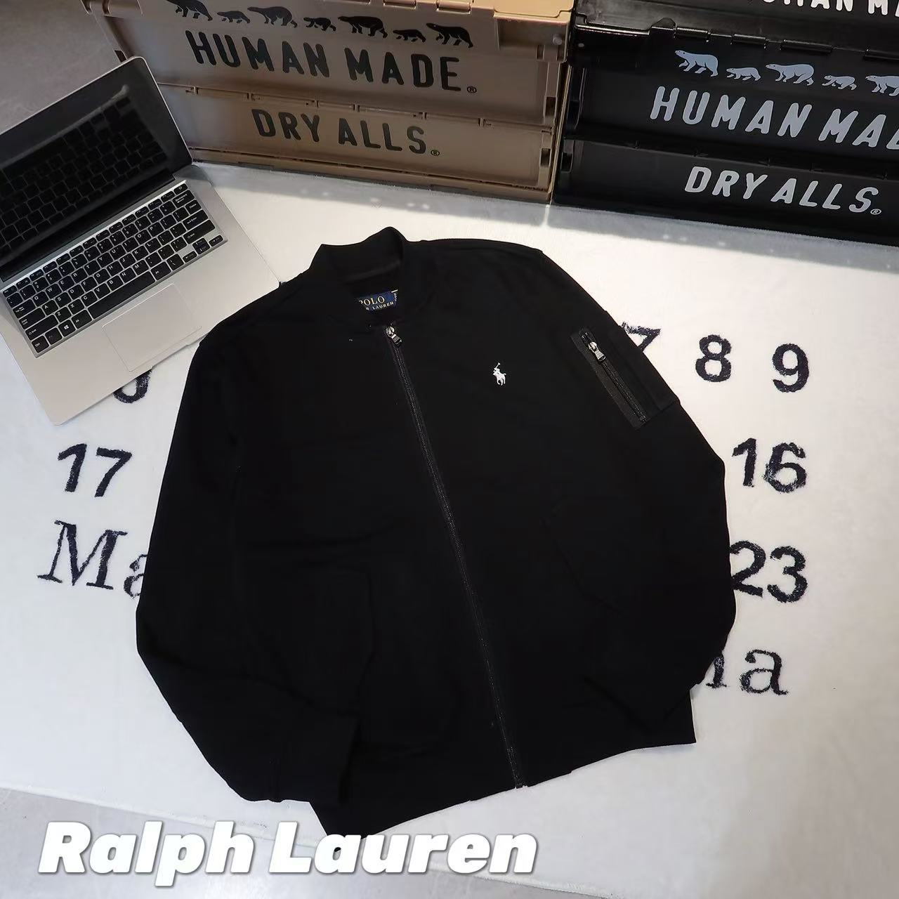 Ralph Lauren 拉夫勞倫 立領針織拉鏈夾克外套