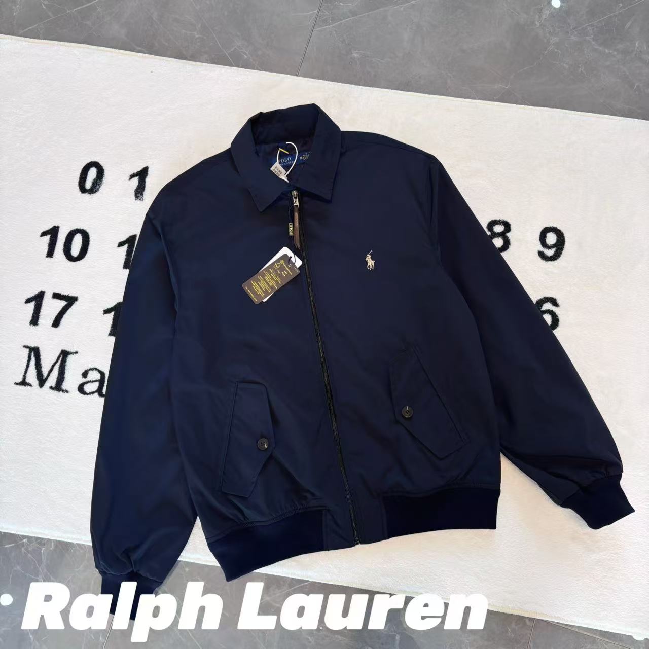 Ralph Lauren 刺繡小馬老錢風老幹部工裝哈靈頓夾克外套