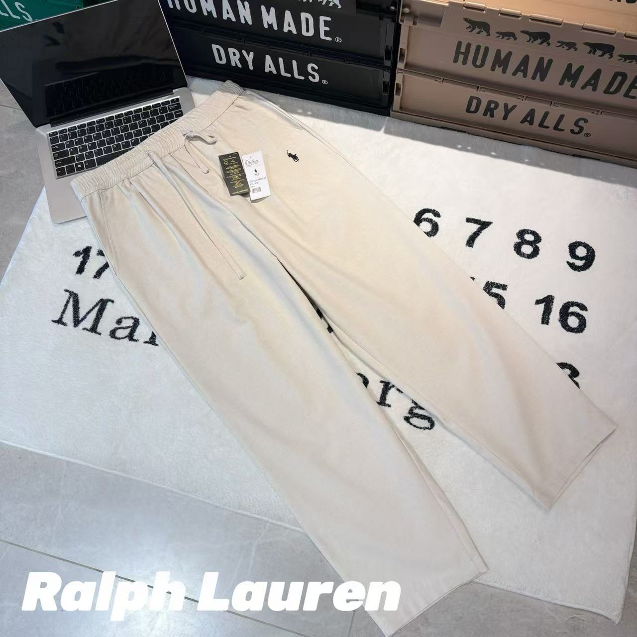 -Ralph Lauren拉夫勞倫 小馬亞麻空調褲長褲