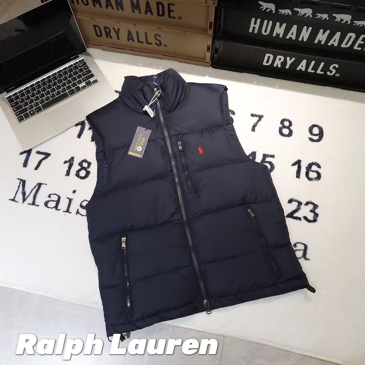 -Ralph Lauren拉夫勞倫五戰馬刺繡羽絨馬甲