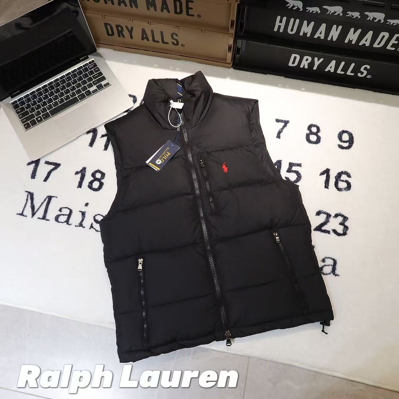 -Ralph Lauren拉夫勞倫五戰馬刺繡羽絨馬甲