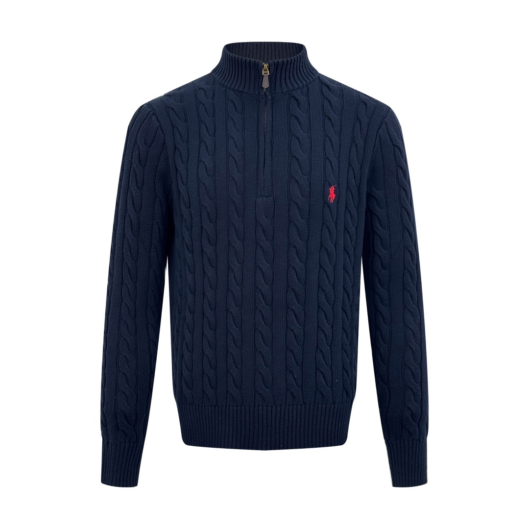 Ralph Lauren 絞花編結拉鍊針織衫
