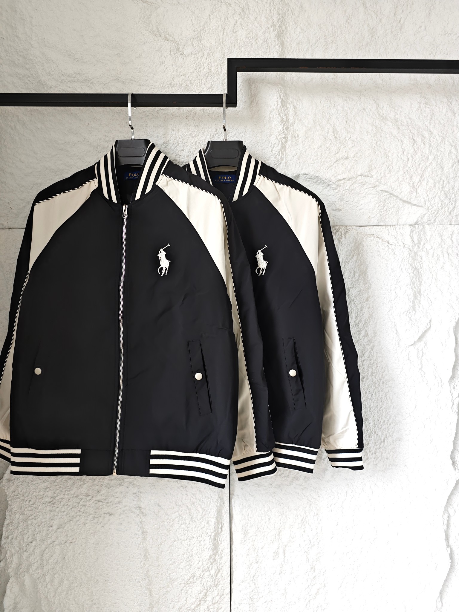  Ralph Lauren 拉夫勞倫大馬拼接棒球服夾克外套