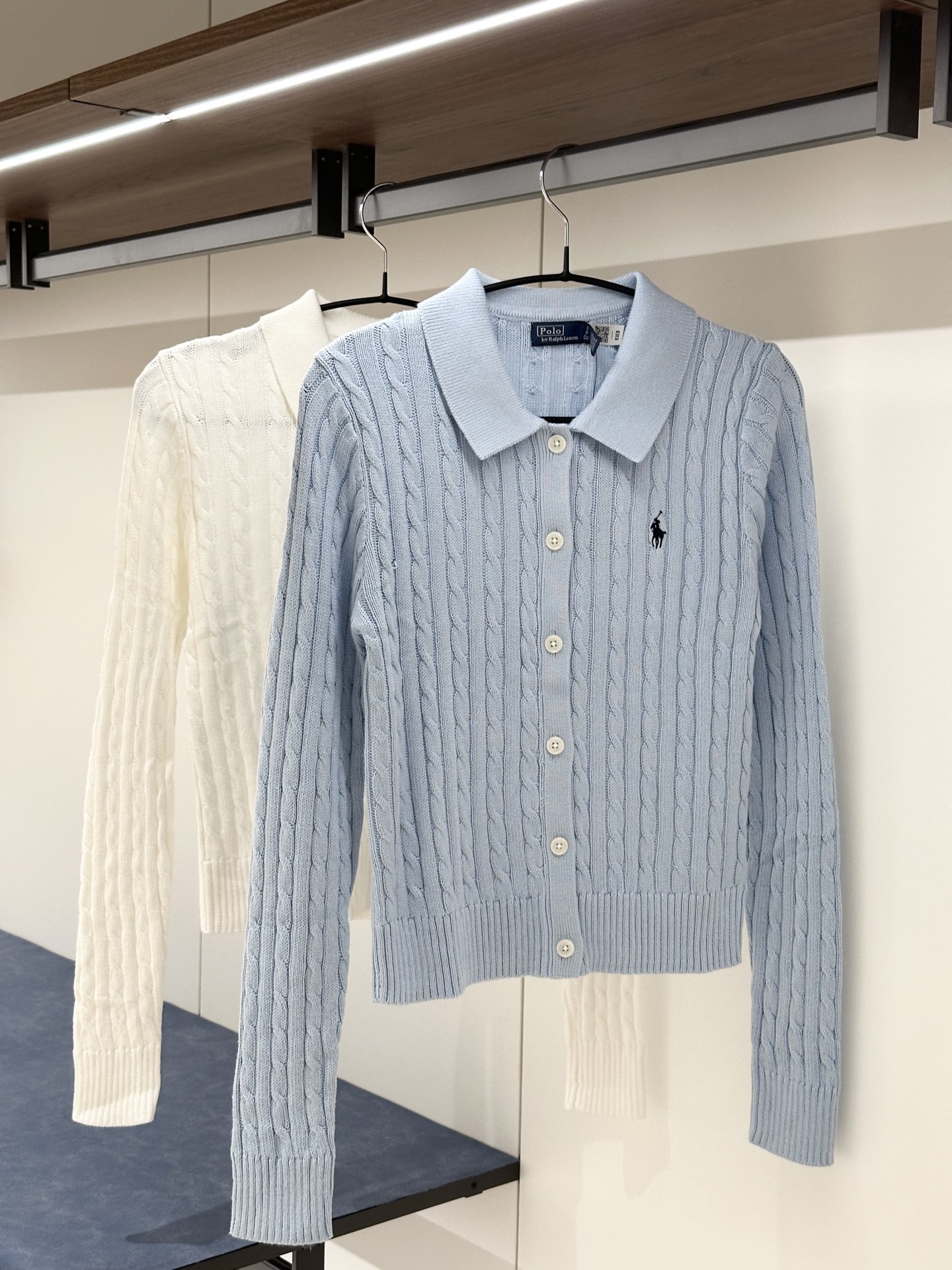 Ralph Lauren拉夫勞倫 修身單排扣開衫長袖針織衫 女款