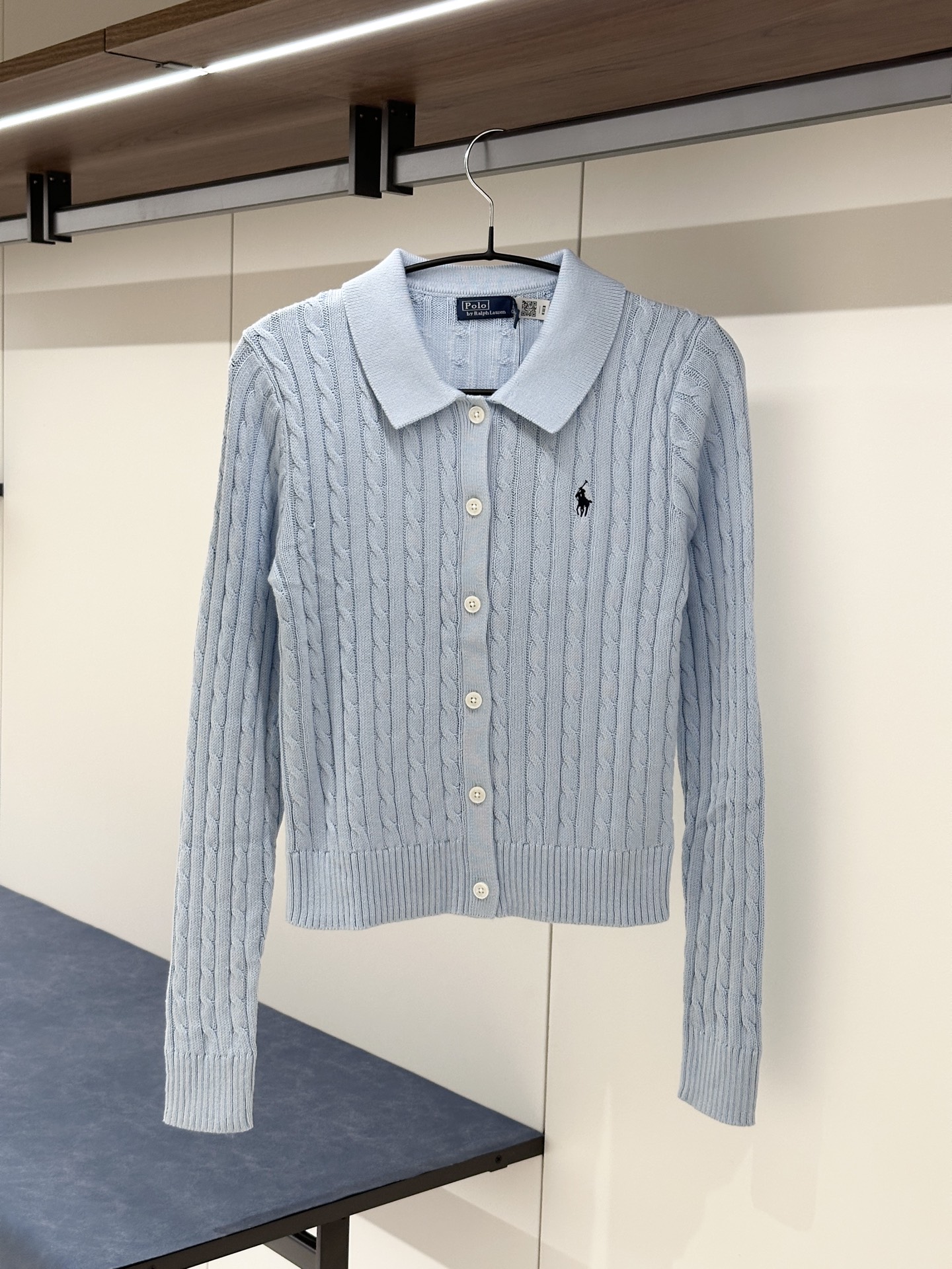 Ralph Lauren拉夫勞倫 修身單排扣開衫長袖針織衫 女款