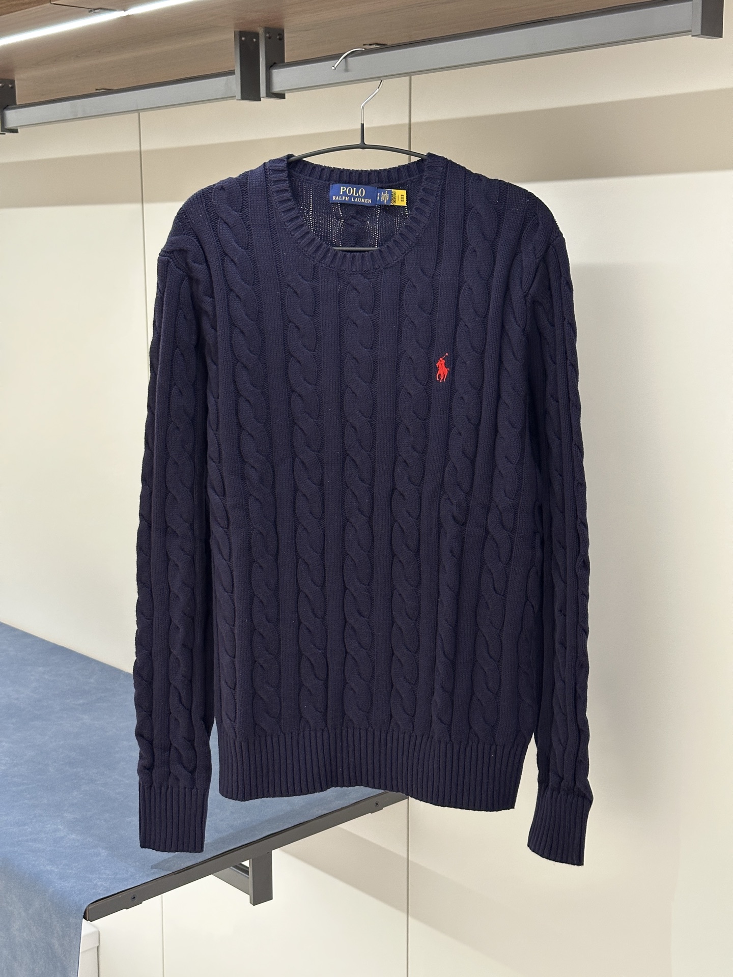 Polo Ralph Lauren 徽標刺繡圓領修身長袖針織衫 男款