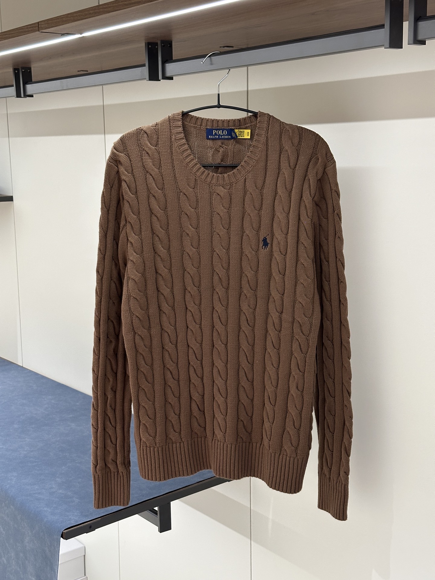 Polo Ralph Lauren 徽標刺繡圓領修身長袖針織衫 男款