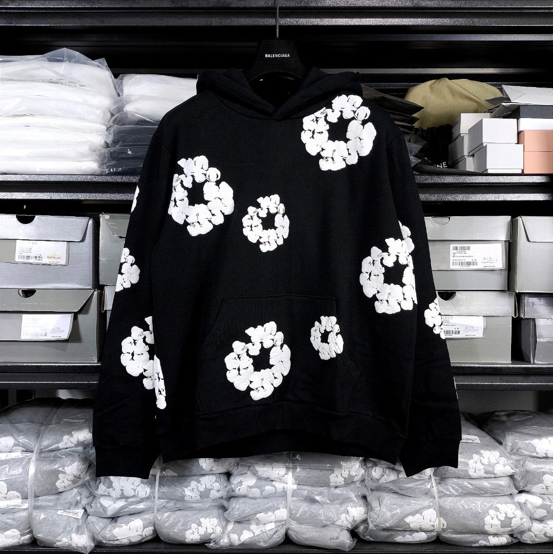 Denim Tears Cotton Wreath系列 純色滿印環形Logo口袋連帽衛衣