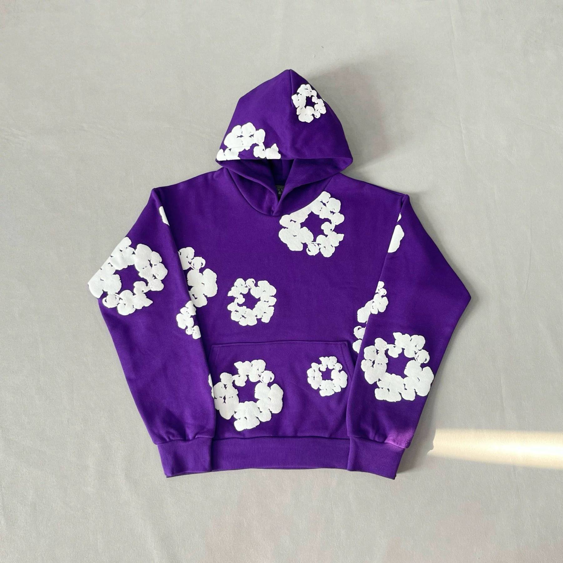 美潮牛仔眼淚DenimTears發泡滿印花針織連帽衫潮流衛衣