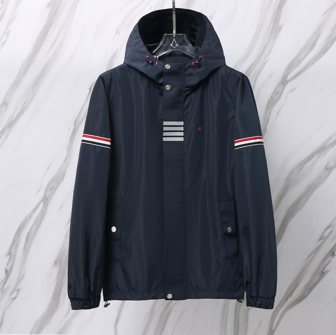 THOM BROWNE TB外套雙袖標防風防水反光四杠衝鋒衣