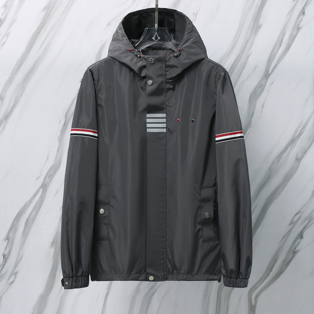 THOM BROWNE TB外套雙袖標防風防水反光四杠衝鋒衣