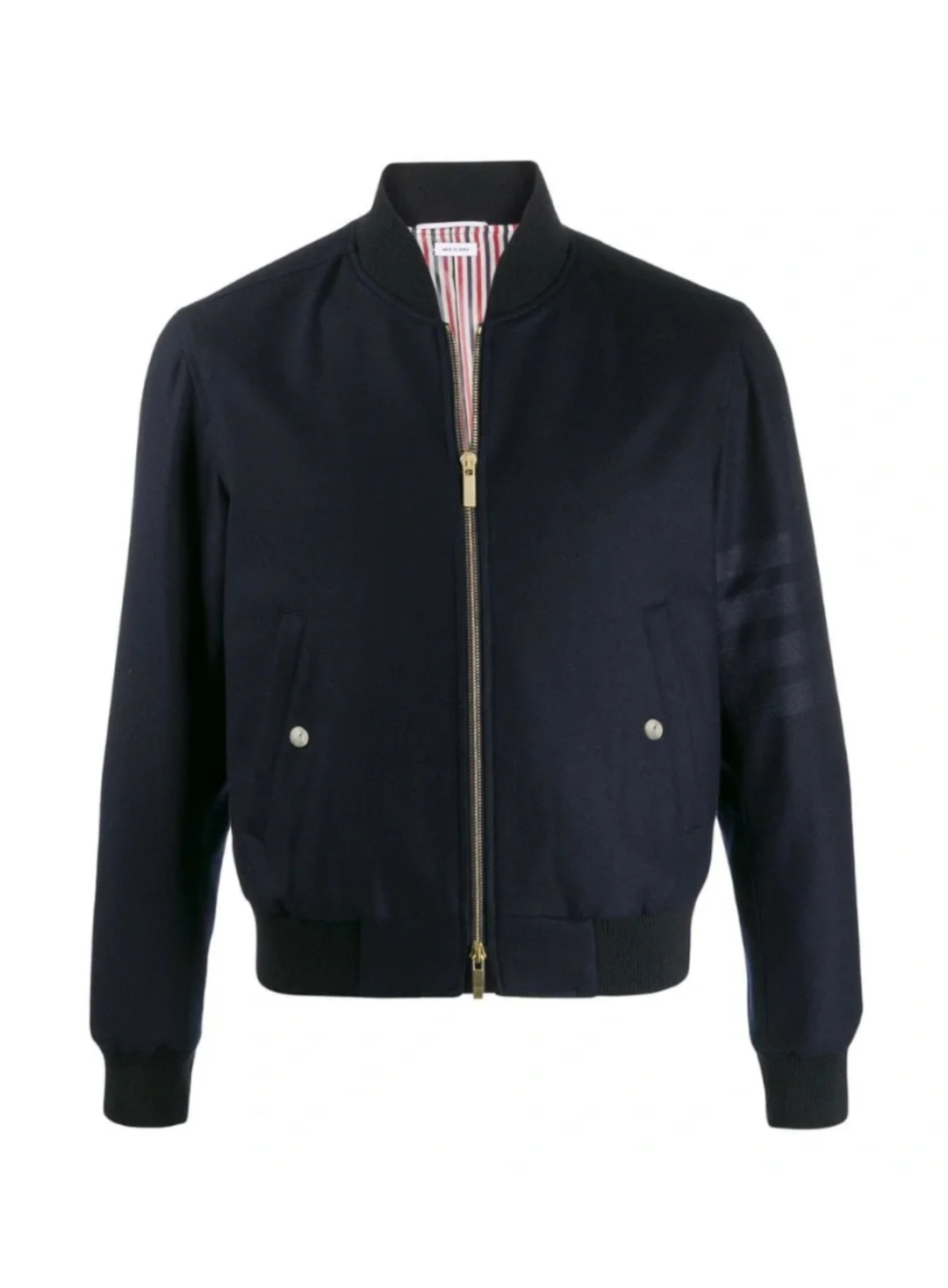  THOM BROWNE .TB尼子毛料厚款夾克棒球服拉鍊外套