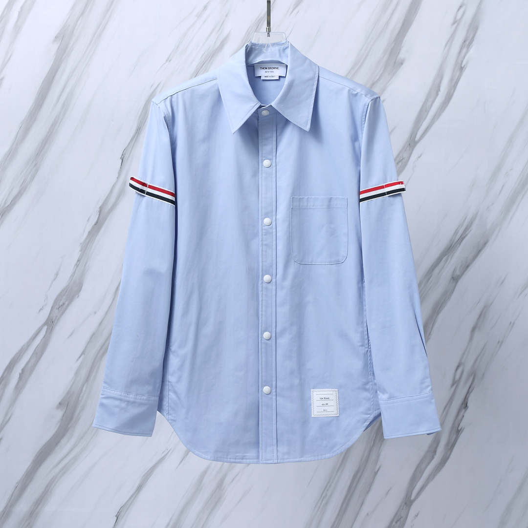 THOM BROWNE  .TB純棉斜紋夾克襯衫