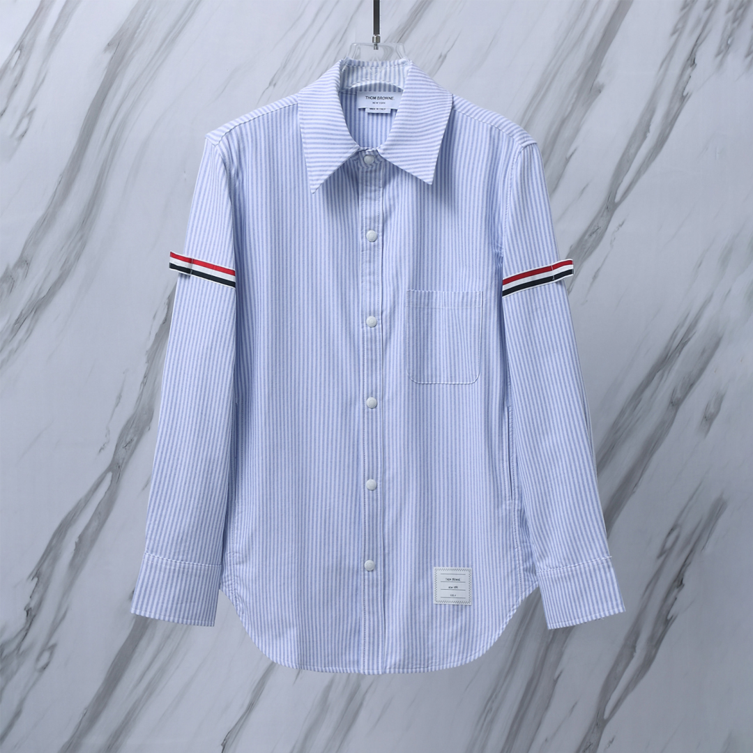 THOM BROWNE  .TB純棉斜紋夾克襯衫