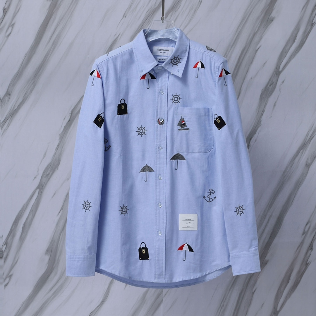 THOM BROWNE.  TB經典襯衫全身刺繡