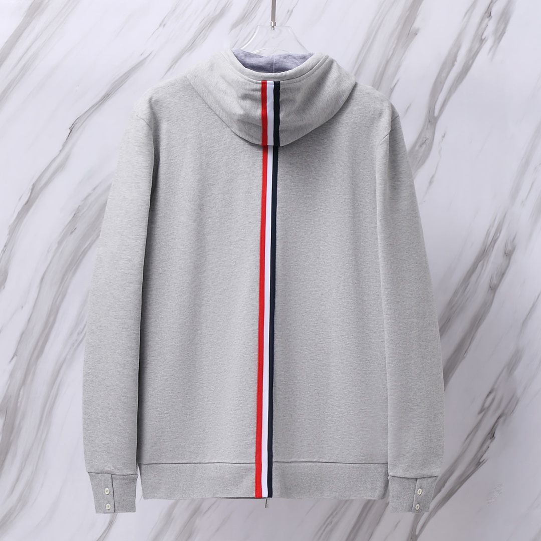 TB毛圈棉後中織帶拉鍊衛衣外套