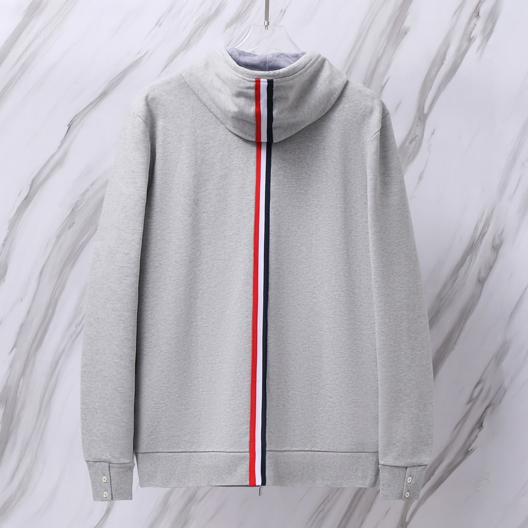 TB毛圈棉後中織帶拉鍊衛衣外套