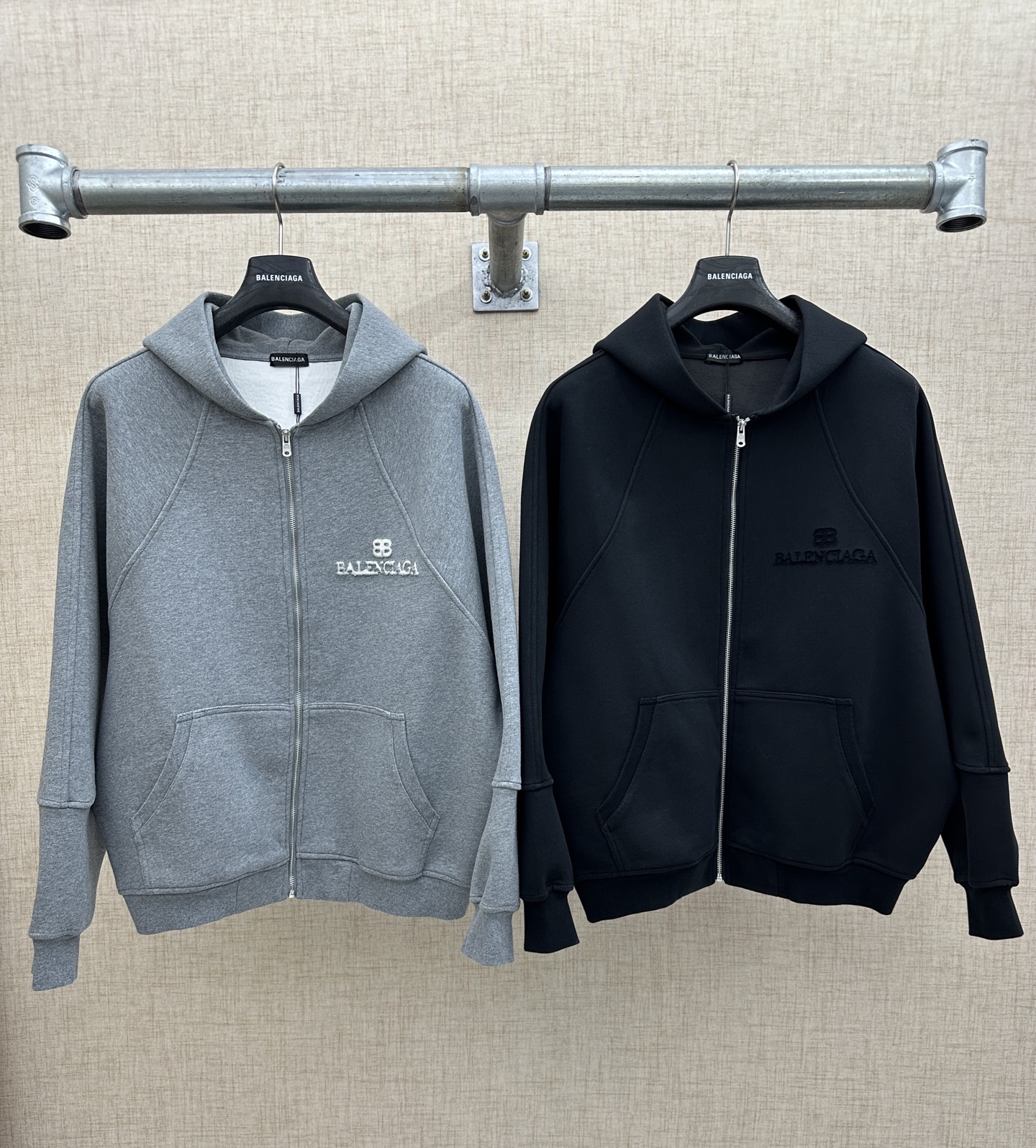 Balenciaga男士連帽拉鍊外套