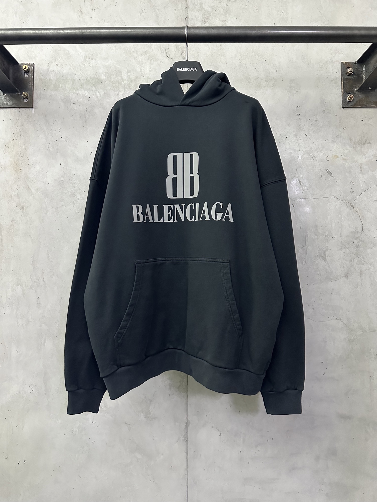 Balenciaga 巴黎世家 25ss 雙B字母印花連帽衛衣