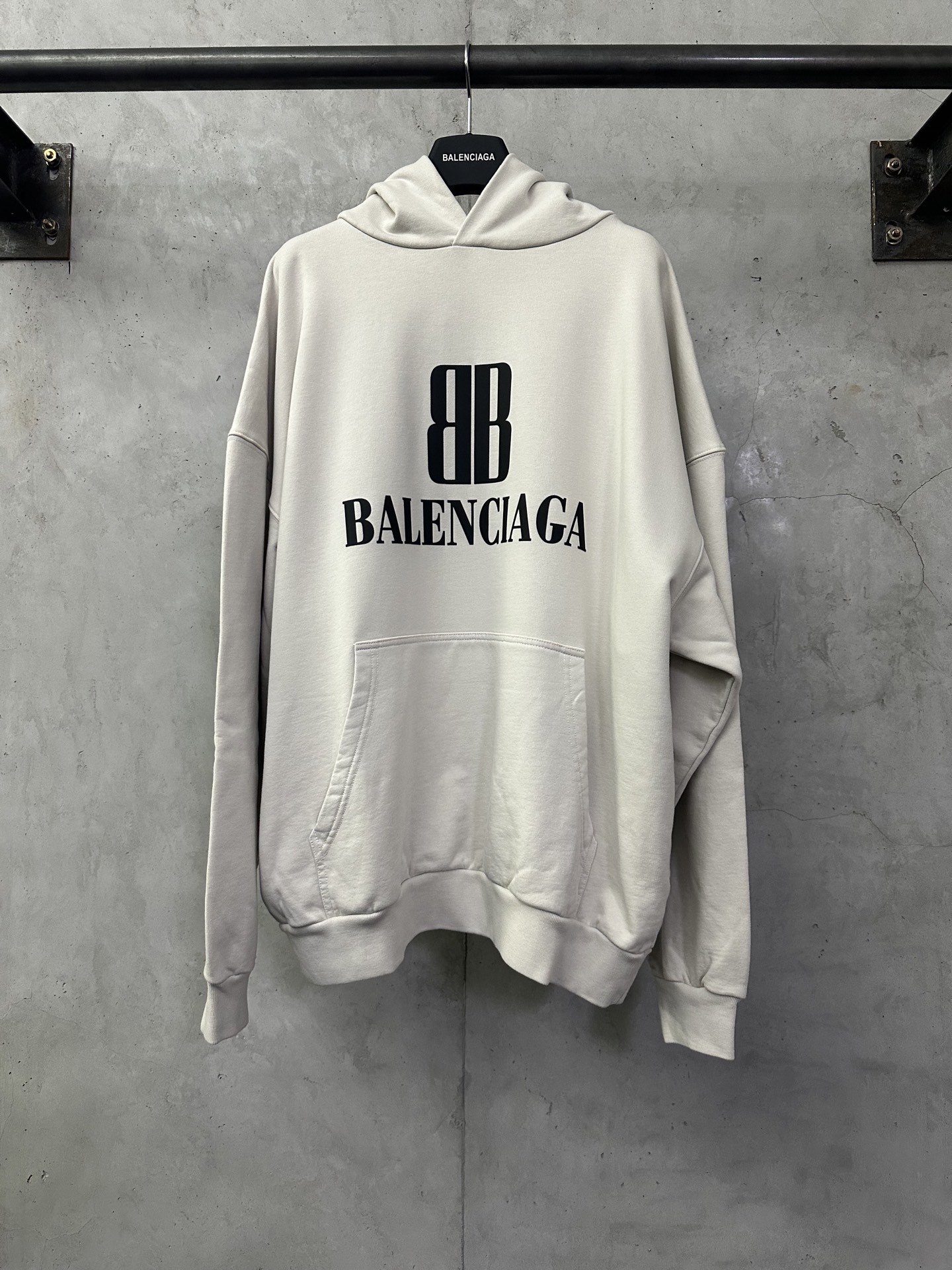 Balenciaga 巴黎世家 25ss 雙B字母印花連帽衛衣