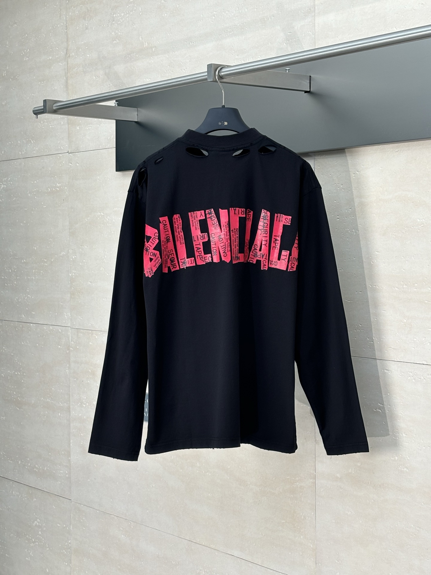 Balenciaga*/巴黎25ss最新款美紋紙膠帶長袖