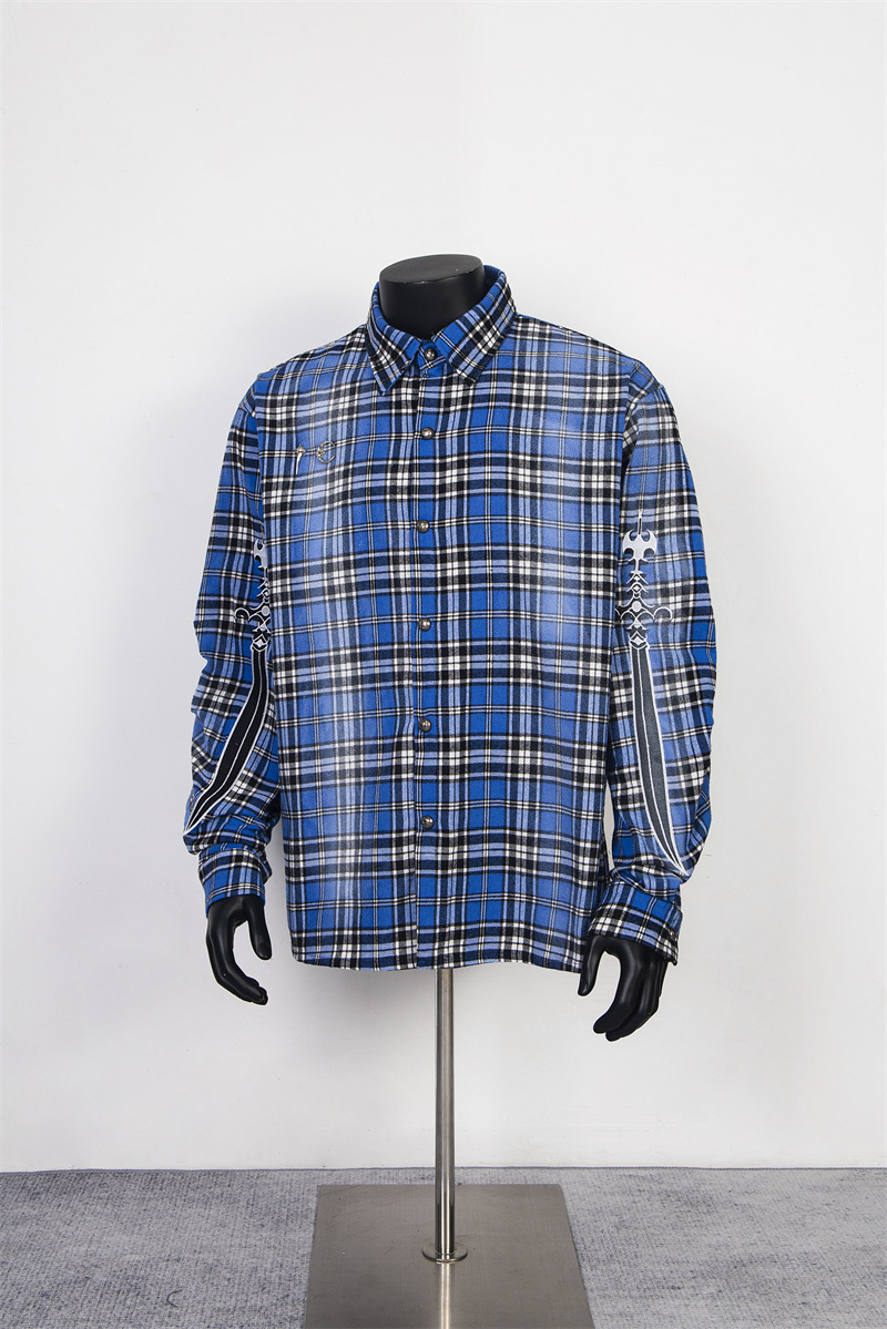 Thug club刺繡寶劍噴繪長袖襯衫