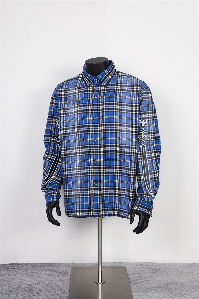 Thug club刺繡寶劍噴繪長袖襯衫