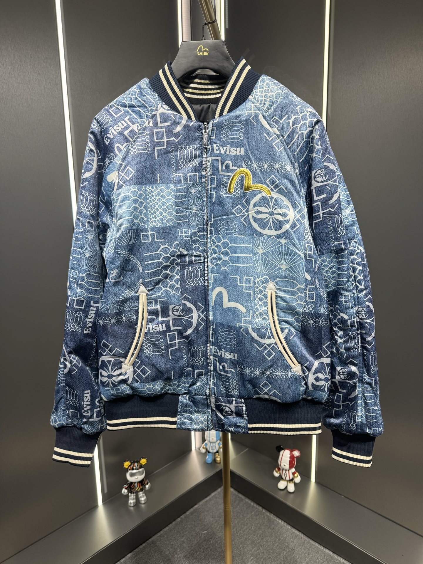 Evisu福神【蛇年限定】2025年新年新品 男士騰蛇刺繡雙面穿棉服外套