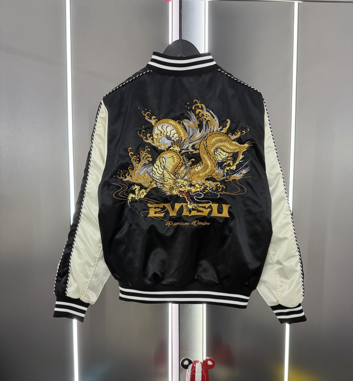 EVISU福神2025秋冬新品男士商標刺繡橫須賀夾克外套棉衣