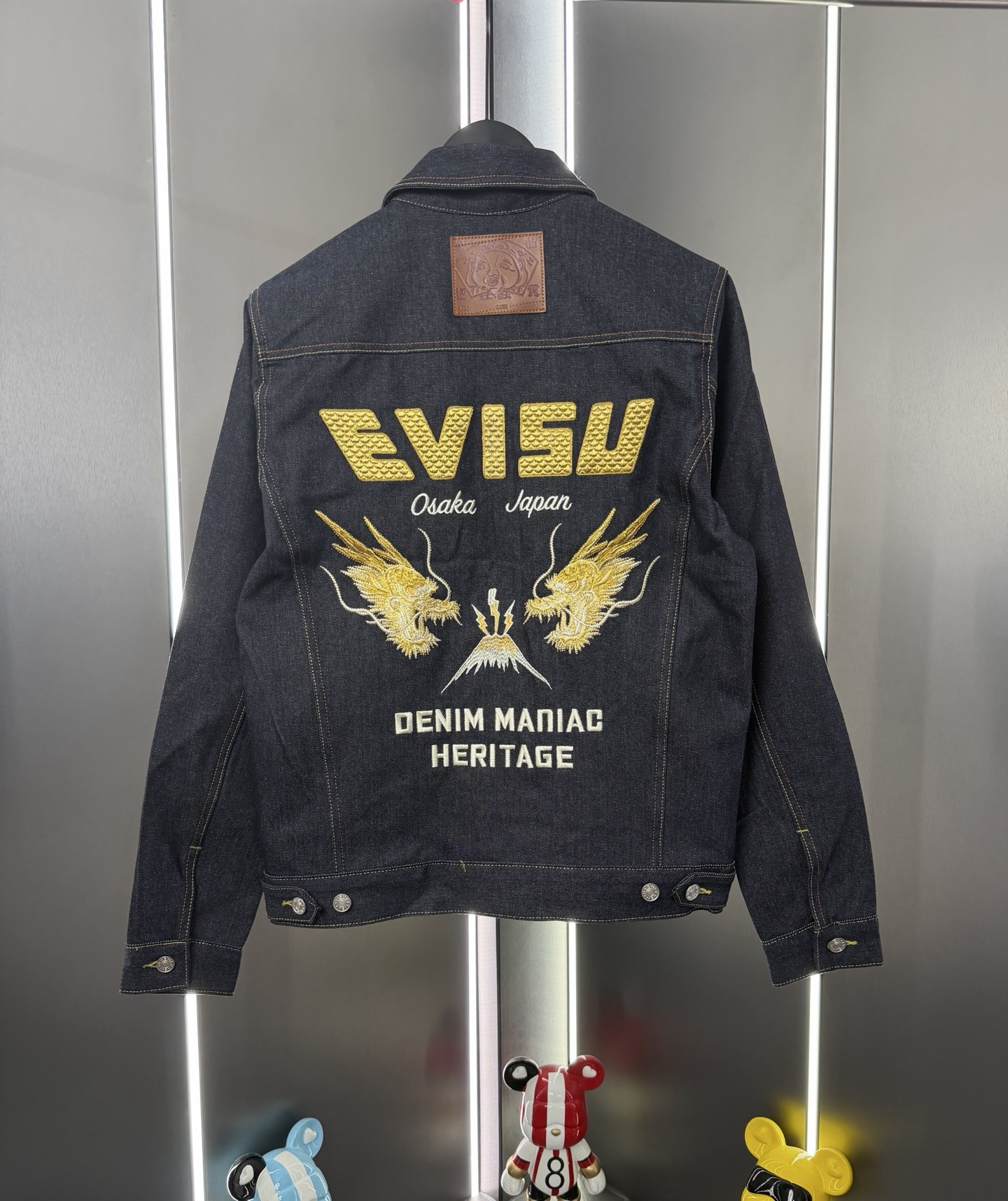 evisu福神2025新款金龍萬針刺繡牛仔夾克外套