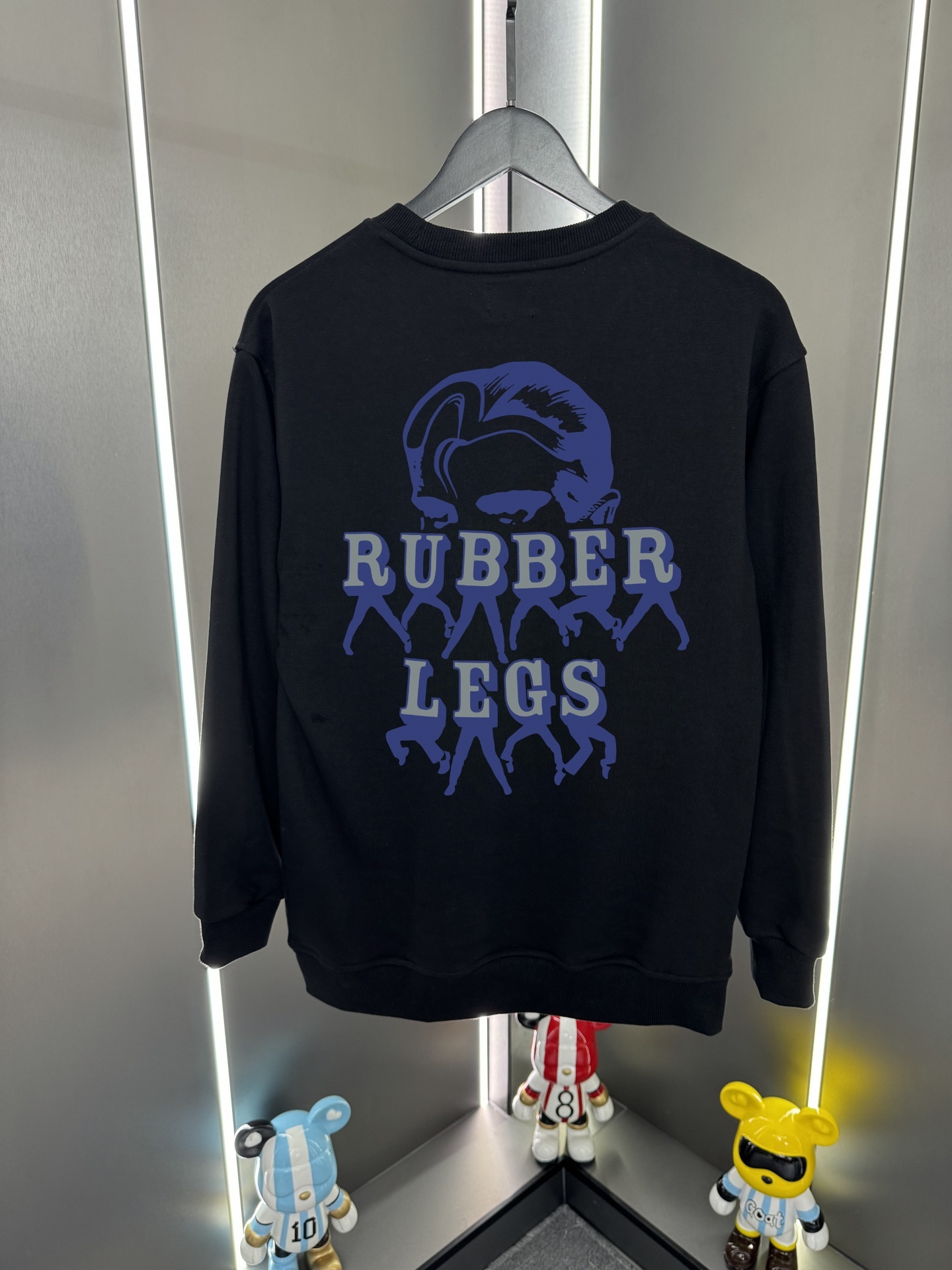 Evisu福神2025新款神字母人印花休閒圓領寬鬆衛衣