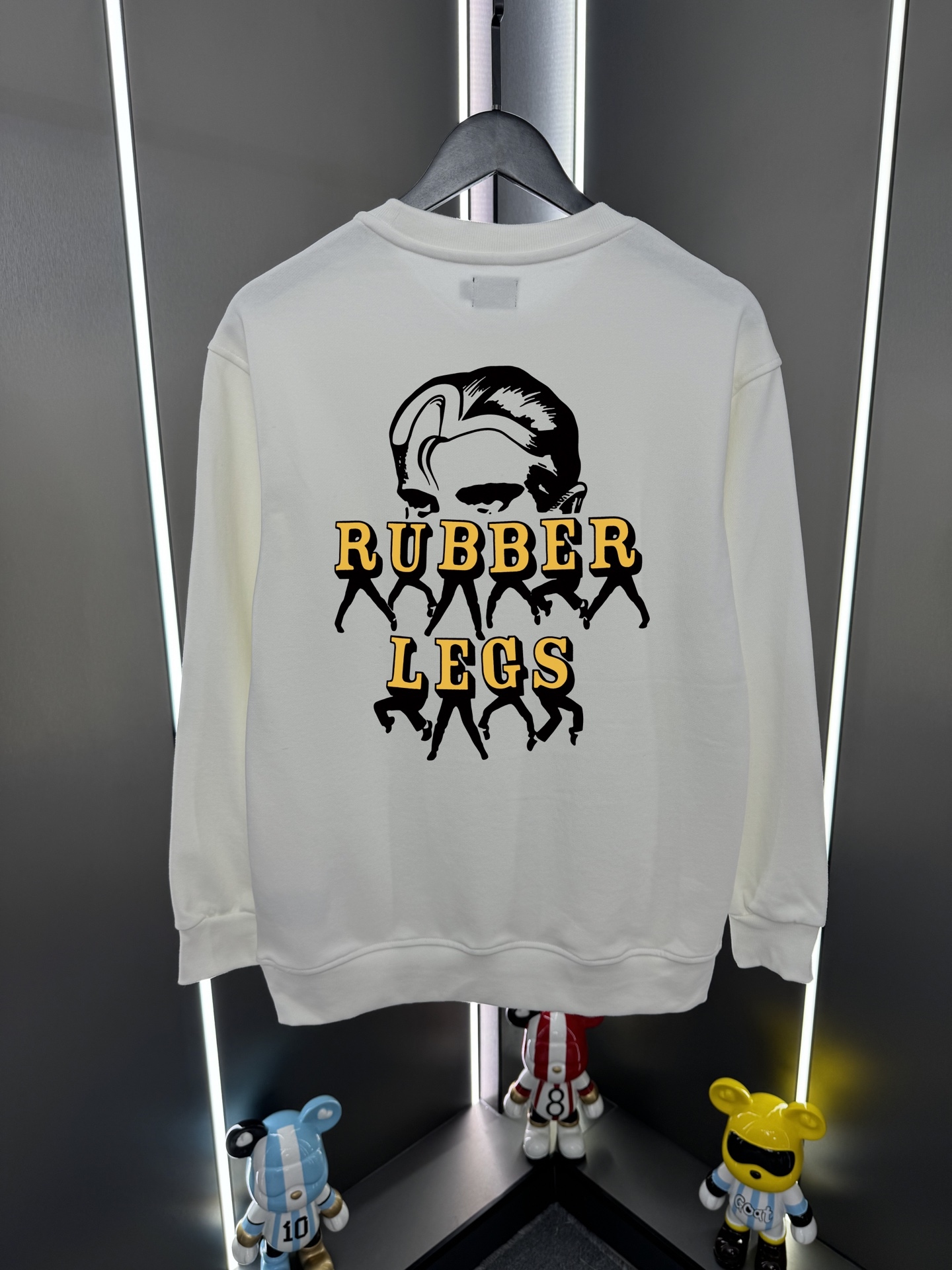 Evisu福神2025新款神字母人印花休閒圓領寬鬆衛衣