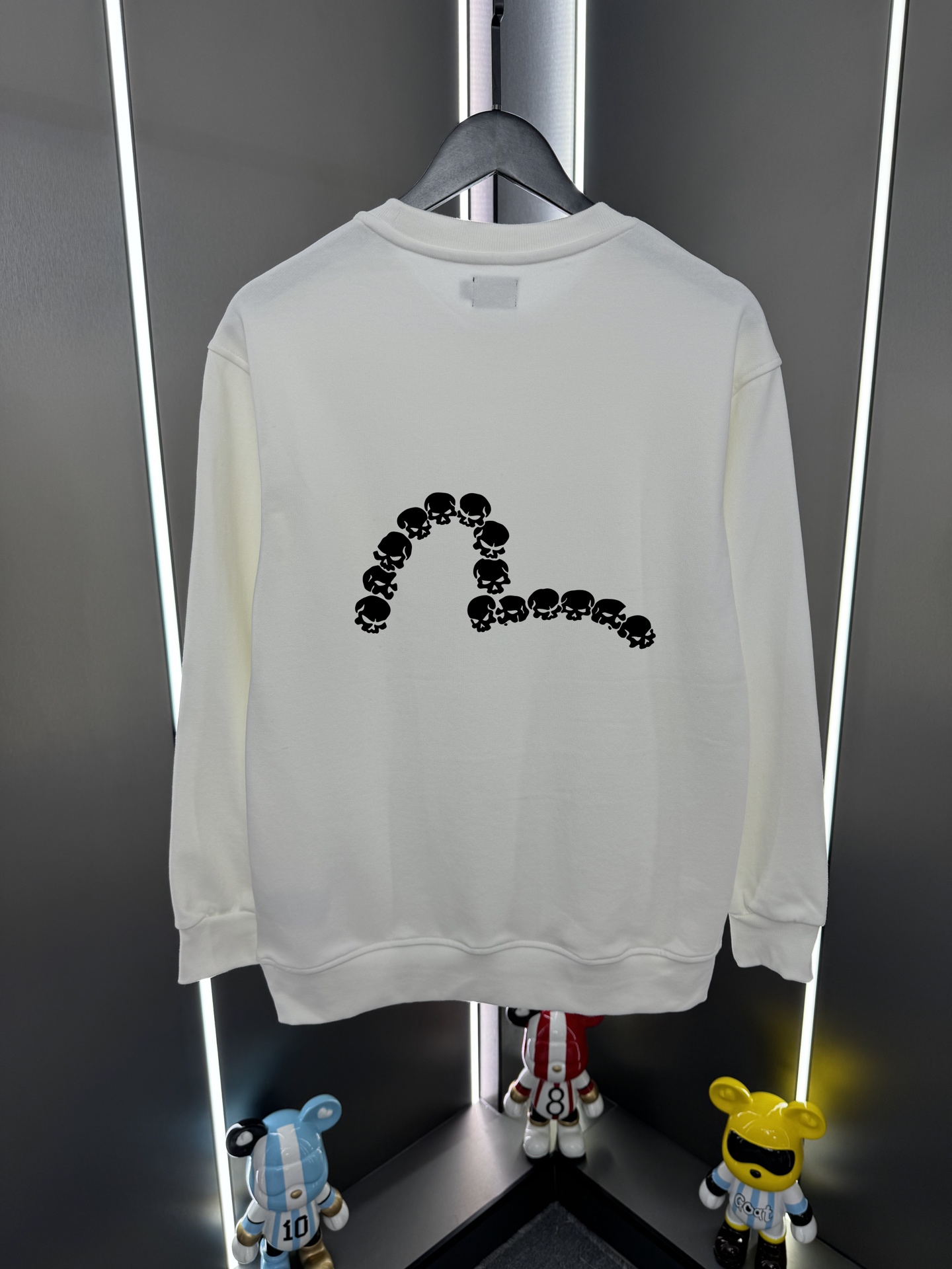 Evisu福神2025新款福神字母小m印花休閒圓領寬鬆衛衣