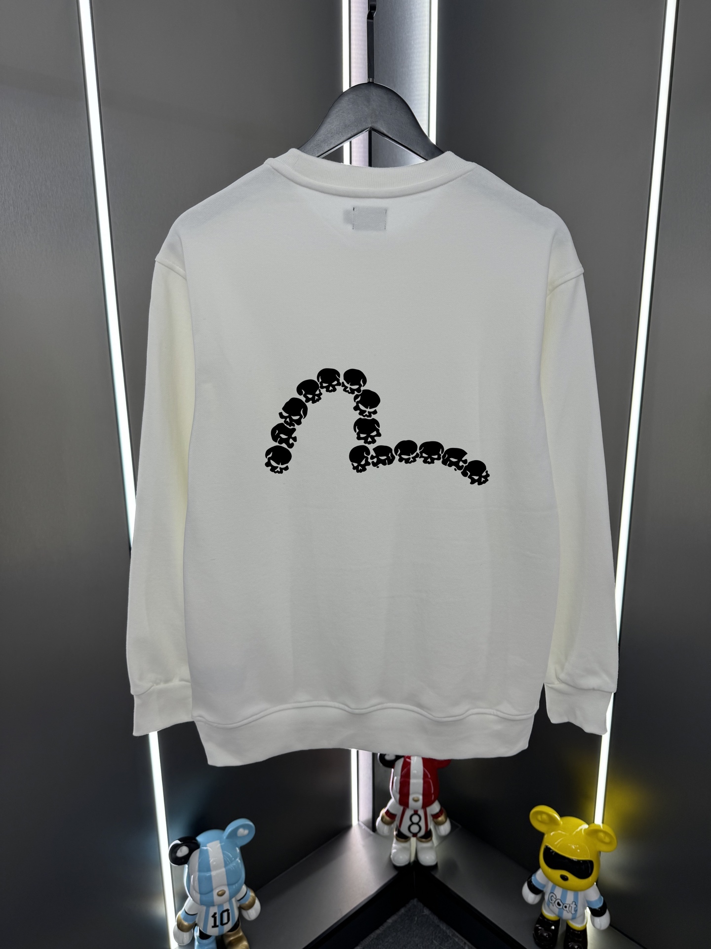 Evisu福神2025新款福神字母小m印花休閒圓領寬鬆衛衣