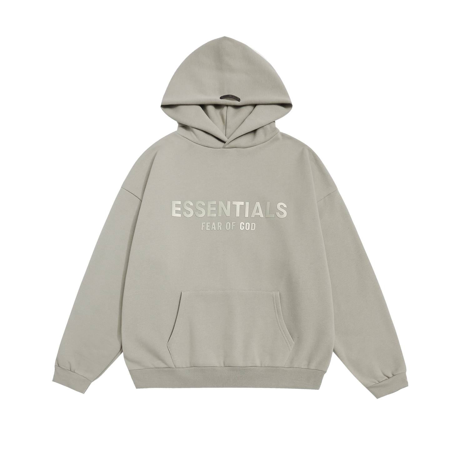 FEAR OF GOD ESSENTIALS新品前logo銀絲字母標連帽衛衣帽衫