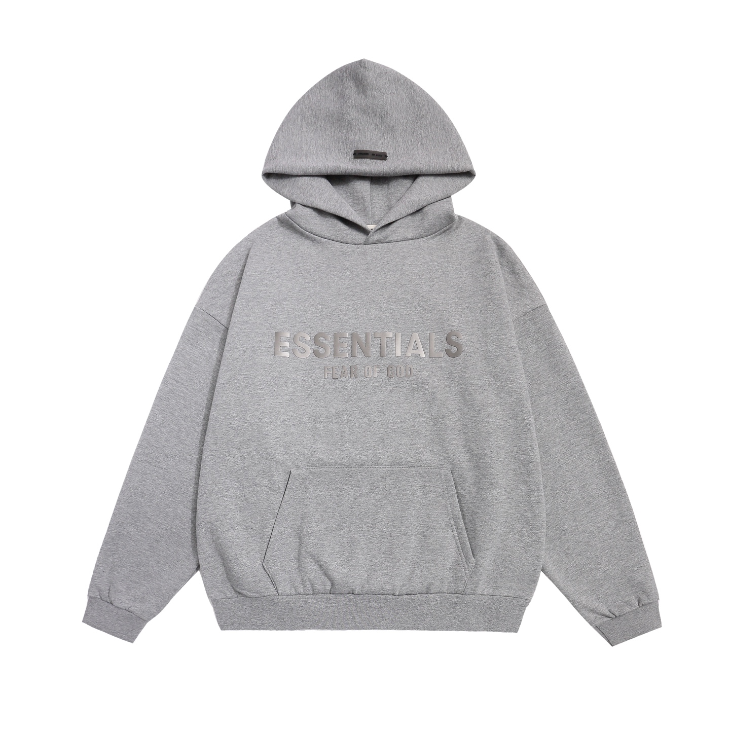 FEAR OF GOD ESSENTIALS新品前logo銀絲字母標連帽衛衣帽衫