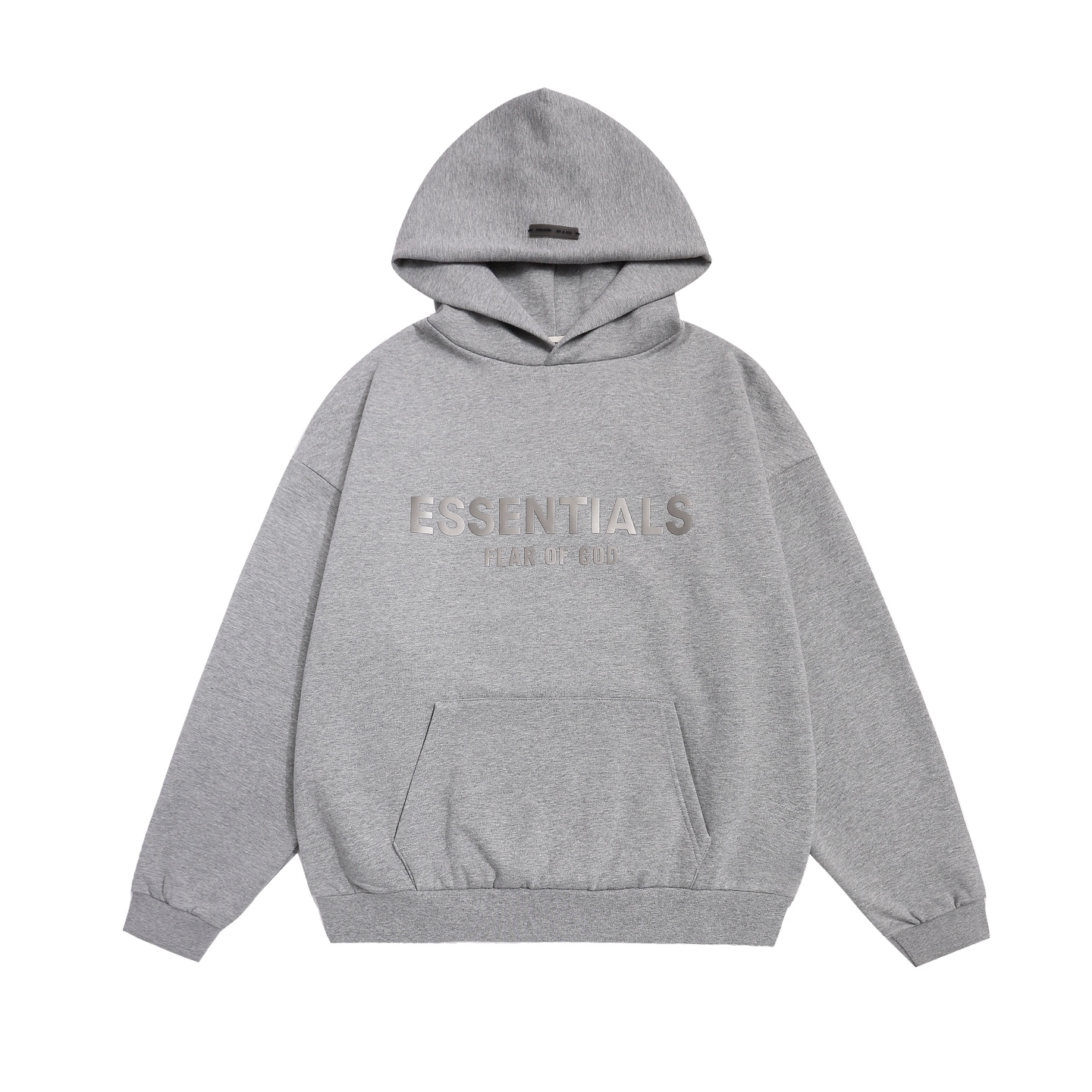 FEAR OF GOD ESSENTIALS新品前logo銀絲字母標連帽衛衣帽衫