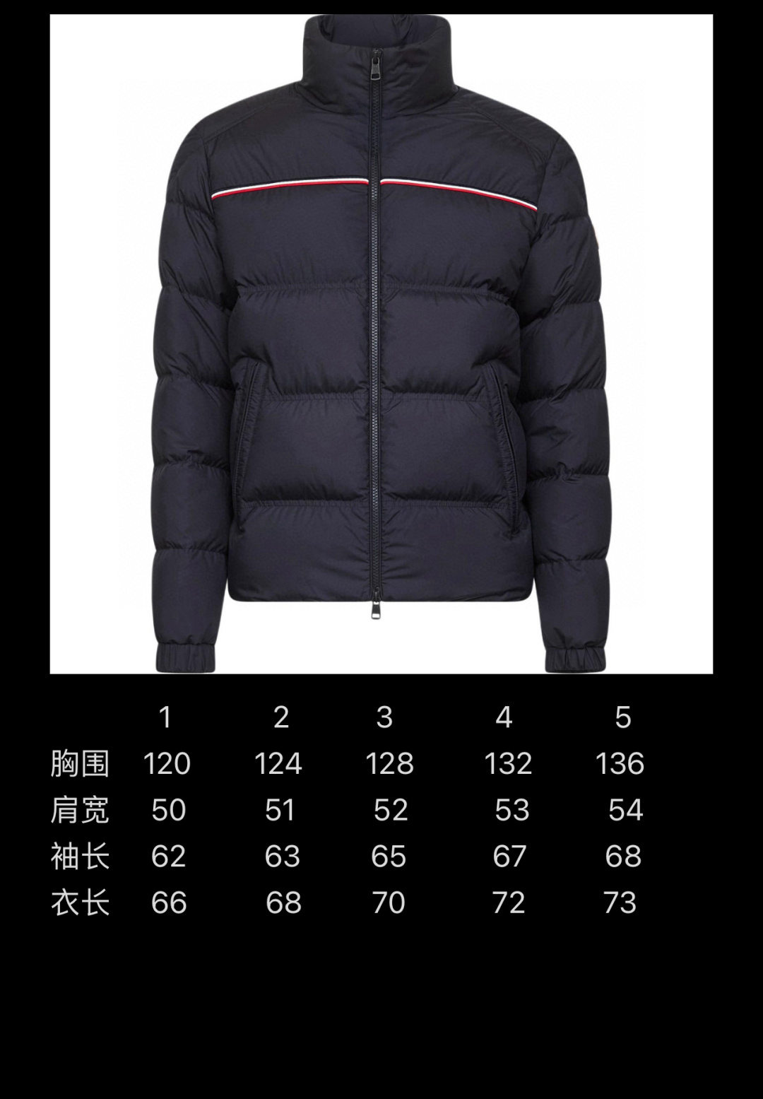 Moncler 2025新款Bouvaque條紋刺繡立領羽絨服