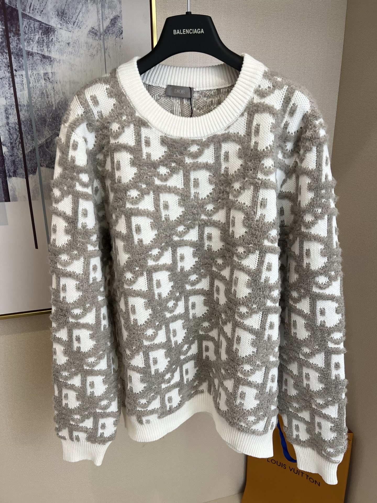  DIOR迪奧 FW25 羊毛混紡Oblique印花毛衣