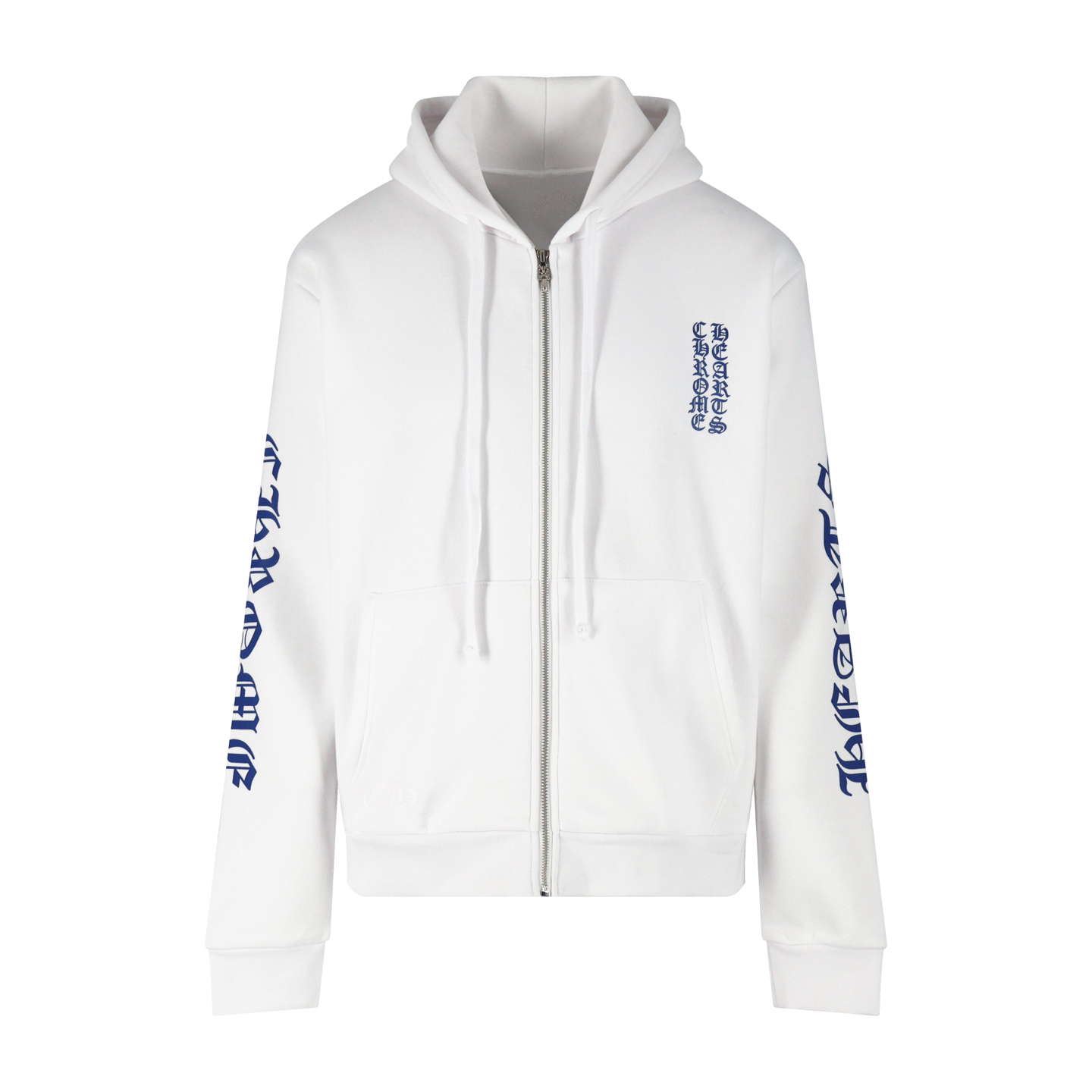 CH克羅心銘文拉鍊連帽衛衣