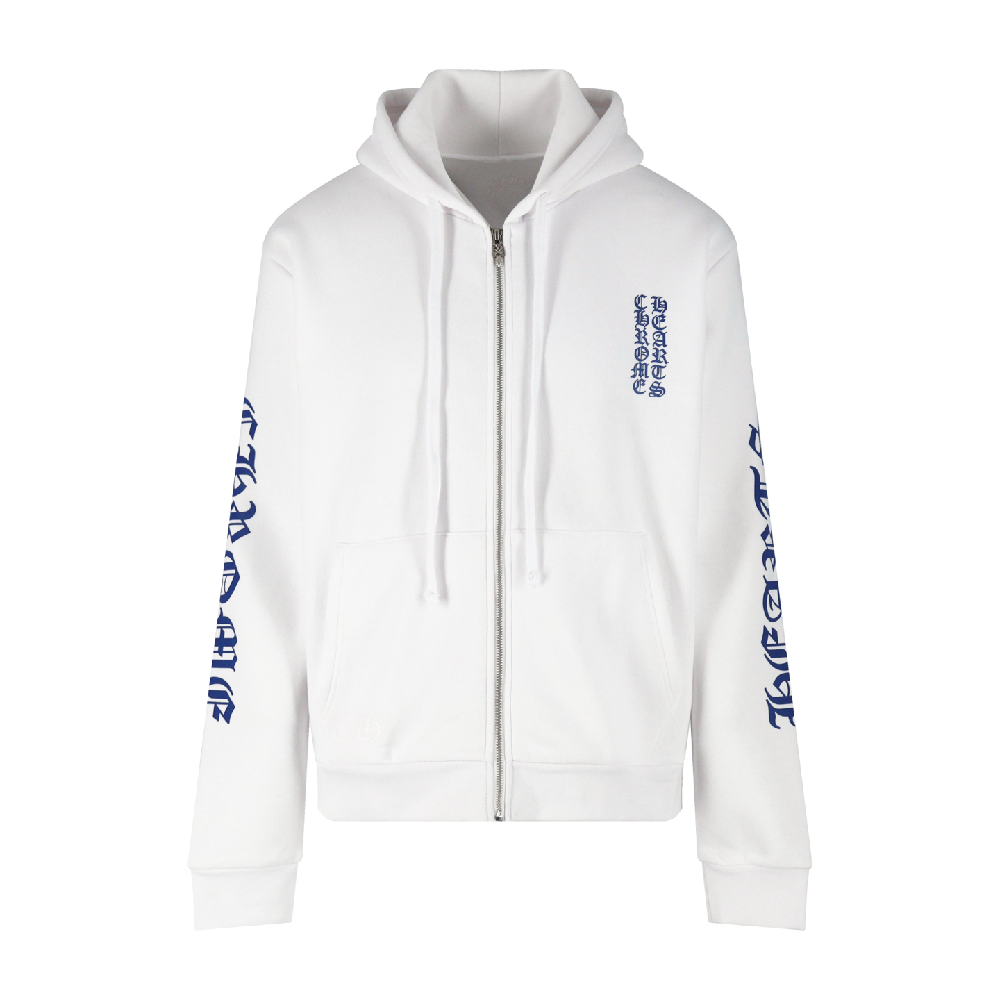 CH克羅心銘文拉鍊連帽衛衣