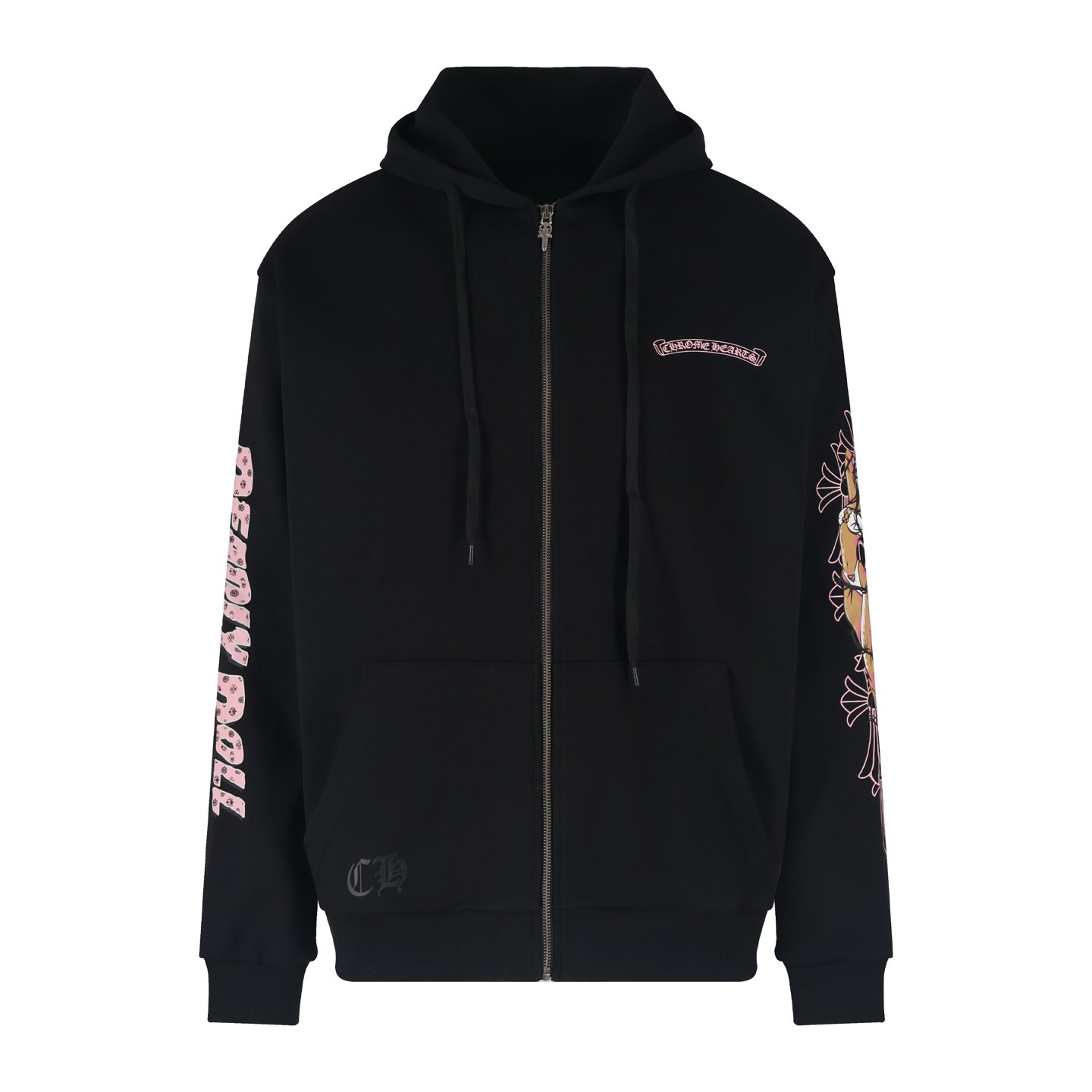 Chrome Hearts克羅心 Deadly Doll聯名連帽拉鍊衛衣