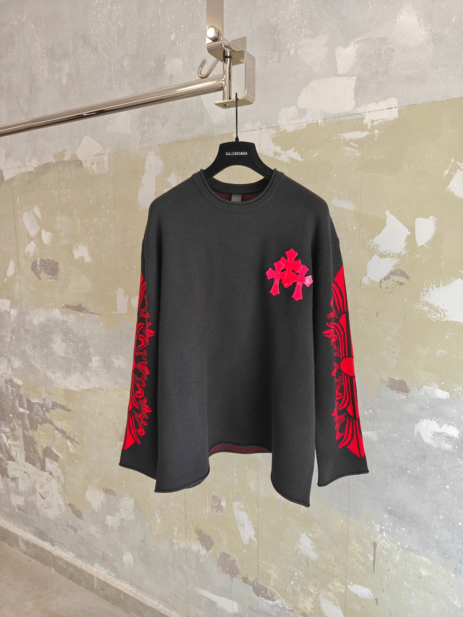 Chrome Hearts羊毛漆皮毛衣